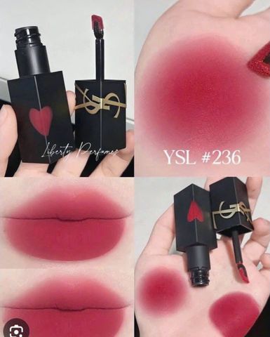 💄 Son kem YSL 236 The Slim Velvet Radical Ruby Attraction Chính Hãng Cao Cấp