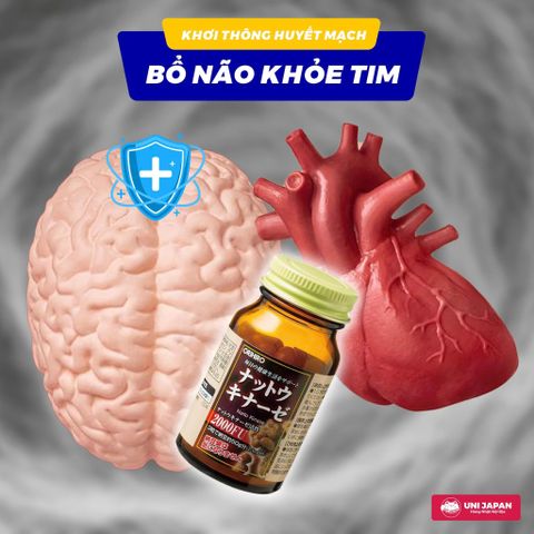 Viên Uống Nattokinase Orihiro 2000FU Nhật Bản – Hỗ Trợ Phòng Ngừa Đột Quỵ, Hỗ Trợ Tuần Hoàn Máu, Bảo Vệ Tim Mạch