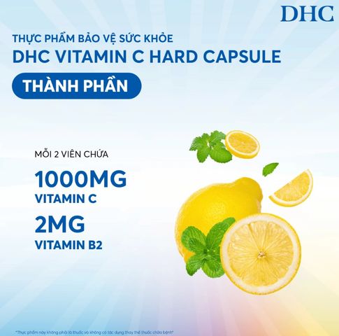 Viên Uống DHC Vitamin C - Hỗ Trợ Làm Đẹp Da, Tăng Cường Sức Đề Kháng, Giảm Thâm Nám, Chính Hãng Nhật Bản