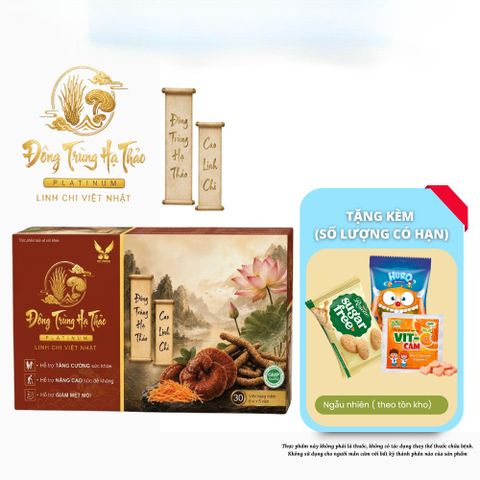 (Chính hãng) viên uống hỗ trợ giảm mệt mỏi, [ TPBVSK ĐÔNG TRÙNG HẠ THẢO PLATINUM LINH CHI VIỆT NHẬT ] H/30 viên