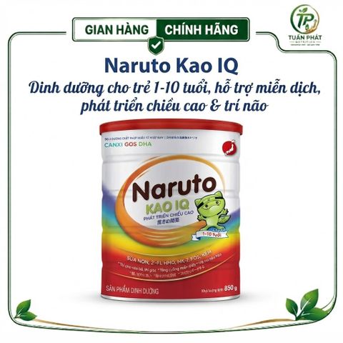 Naruto Kao IQ – Dinh dưỡng cho trẻ 1-10 tuổi, hỗ trợ miễn dịch, phát triển chiều cao & trí não 850g 779622