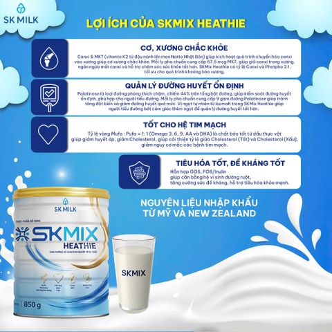 Skmix Heathie - Sữa bột dinh dưỡng phù hợp cho người lớn tuổi (850g) 779623