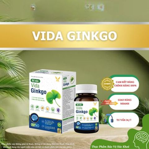 [TPBVSK] VIDA GINGKO - Viên uống hỗ trợ hoạt huyết (Hộp 30 viên)