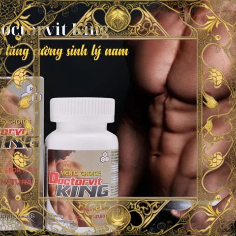 (Hàng Chất) Viên uống bổ sung sinh lực Doctorvit King 30 viên Kẽm, Guarana, L-Arginine hỗ trợ sức khỏe và năng lượng nam giới USA chính hãng 727706 Nội Địa