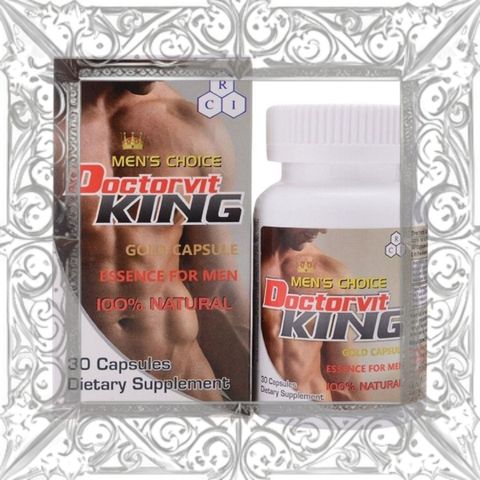 (Hàng Chất) Viên uống bổ sung sinh lực Doctorvit King 30 viên Kẽm, Guarana, L-Arginine hỗ trợ sức khỏe và năng lượng nam giới USA chính hãng 727706 Nội Địa