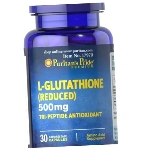 (Bản Mới) Viên uống Puritan's Pride Premium L-Glutathione 500mg Hỗ trợ trắng da và tăng cường hệ miễn dịch Sản phẩm chăm sóc sức khỏe tự nhiên từ Mỹ Chính Hãng Mẫu Mới Nội Địa