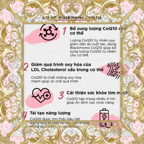 (Cao Cấp) Viên uống Blackmores CoQ10 150Mg Hỗ trợ tim mạch, tăng cường năng lượng, 30 viên, sản phẩm chính hãng từ Úc. Uy Tín