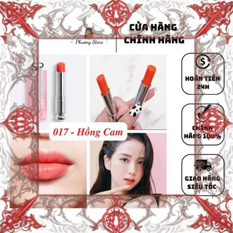 (Hàng Chuẩn) [ không hộp ] Son Dưỡng Dior Addict Lip Glow Màu 004 Coral Mẫu Mới