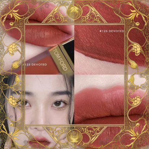 (Hàng Chuẩn) [ không hộp ] Son Kem Tom Ford Liquid Lip Luxe Matte Màu 123 Devoted Đỏ Đất 324699 Mẫu Mới