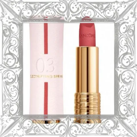 (Cao Cấp) Son Lancôme Absolute Perfect Lipstick Velvet Matte Lucky Limited Edition 03 Electrifying Spring Màu Hồng Đào Baby, Chất Son Mềm Mại, Dưỡng Ẩm Lâu Dài Uy Tín