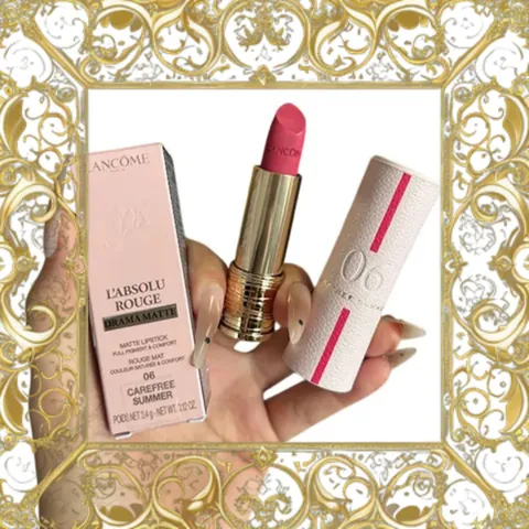 (Hàng Chuẩn) [ không hộp ] Son Lancôme Absolute Perfect Lipstick Velvet Matte Lucky Limited Edition 06 Carefree Summer Màu Hồng Sen Chính Hãng
