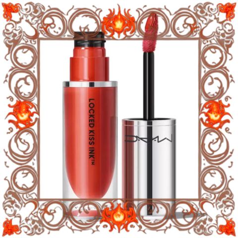 (Đẳng Cấp) Son MAC Locked Kiss Ink™ 24HR Lipcolour-Lipstick 92 Brazen Màu Đỏ Cam Chính Hãng