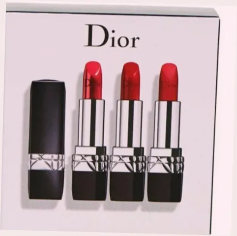 (Bản Mới) Set Son Dior Rouge Dior Lipstick 999 Satin, Matte, Velvet Bộ 3 Màu Son Cao Cấp 3.5g, Thời Thượng và Dưỡng Ẩm Môi Uy Tín Nội Địa