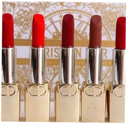 (Nhập Khẩu) Set Son Mini Dior Rouge Dior 5 Cây 1.5g Bản 2025 Vỏ Vàng Son Môi Cao Cấp Pháp, Sang Trọng, Tôn Vẻ Đẹp Quyến Rũ Hàng Chuẩn Uy Tín
