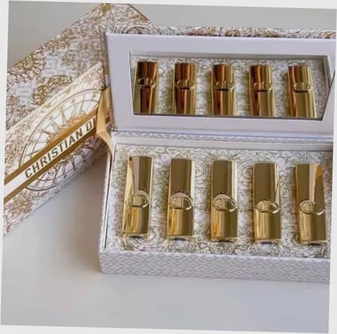 (Nhập Khẩu) Set Son Mini Dior Rouge Dior 5 Cây 1.5g Bản 2025 Vỏ Vàng Son Môi Cao Cấp Pháp, Sang Trọng, Tôn Vẻ Đẹp Quyến Rũ Hàng Chuẩn Uy Tín