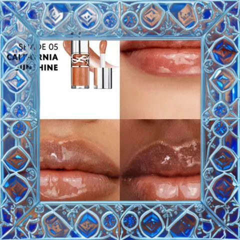 (Loại Tốt) [ không hộp ] Son Bóng Yves Saint Laurent YSL Loveshine Plumping Lip Oil Gloss 05 California Sunshine Màu Cam Đào Nội Địa