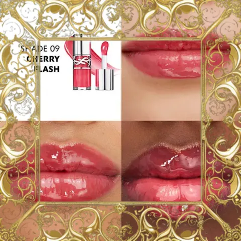 (Nhập Khẩu) Son Dưỡng Bóng YSL Loveshine Plumping Lip Oil Gloss 09 Cherry Flash Màu Hồng Anh Đào Chính Hãng