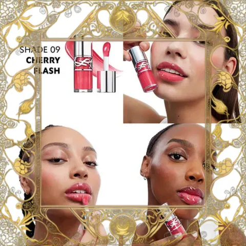 (Nhập Khẩu) Son Dưỡng Bóng YSL Loveshine Plumping Lip Oil Gloss 09 Cherry Flash Màu Hồng Anh Đào Chính Hãng