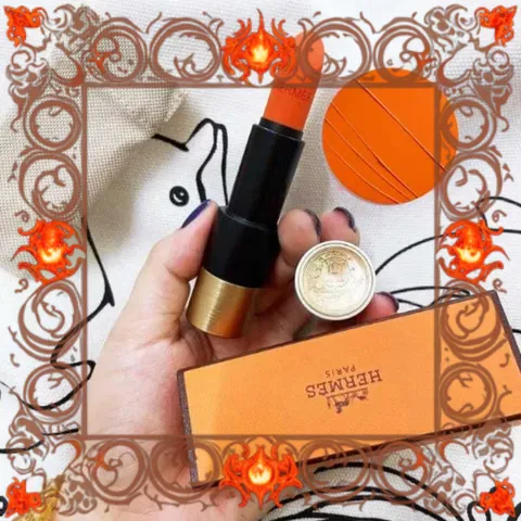 (Bản Mới) Son Rouge Hermès Satin Lipstick 33 Orange Boîte Hàng Chuẩn