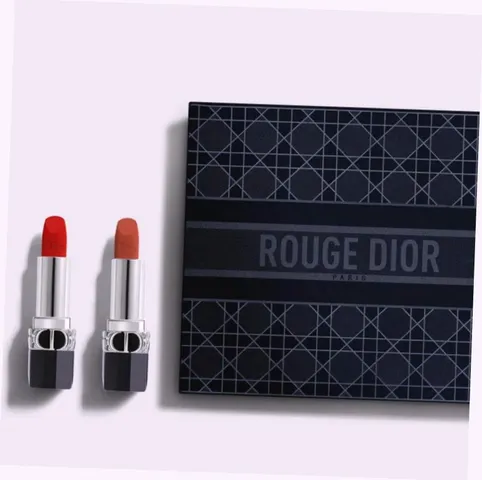 (Nhập Khẩu) [ không hộp ] Set Son Dior Rouge Dior Duo Collection Set Màu 999 & 840 Hàng Chuẩn Nội Địa