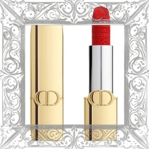 (Hàng Chất) Son Dior Rouge Dior Lipstick Golden Case Limited Edition 999 Son Môi Đỏ Tươi Finish Velvet Sang Trọng Dành Cho Phái Đẹp Cao Cấp