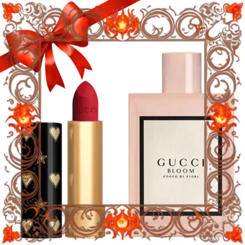 (Chính Hãng) Set Gucci (Nước Hoa Bloom Gocce Di Fiori EDT 100ml + Son Limited 25 Goldie Đỏ Tươi) Chính Hãng