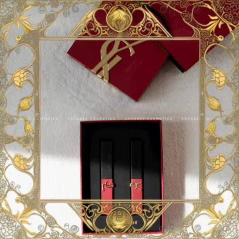 (Loại Tốt) Bộ Quà Tặng Son YSL Slim Phiên Bản Giới Hạn Hai Màu #1966 & #21, Son Môi Cao Cấp được Sản Xuất Tại Pháp Đầy Đủ