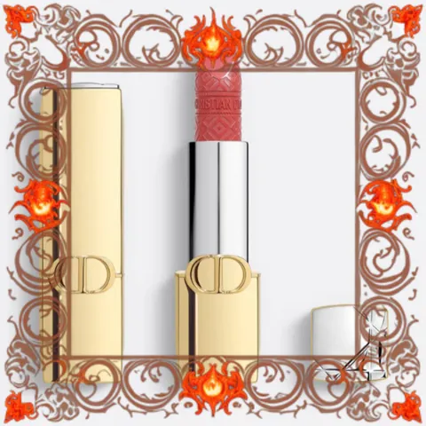 (Nhập Khẩu) Son Dior Rouge Dior Lipstick Limited-Edition Golden Case Satin Finish 374 Royal Coral Màu Hồng San Hô Cao Cấp