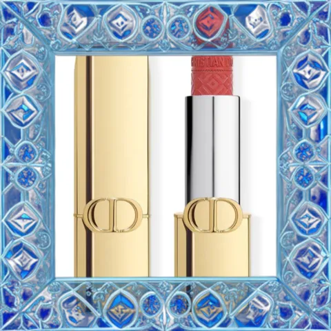 (Nhập Khẩu) Son Dior Rouge Dior Lipstick Limited-Edition Golden Case Satin Finish 374 Royal Coral Màu Hồng San Hô Cao Cấp