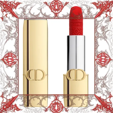 (Hàng Chuẩn) Son Dior Rouge Dior Lipstick Limited Edition Golden Case 999 Velvet Finish Màu Đỏ Tươi 330239 Hàng Chuẩn