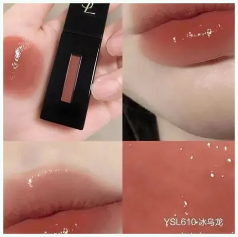 (Bản Mới) [ không hộp ] Son Kem Yves Saint Laurent YSL Vinyl Cream Lip Stain 610 Nude Champion Màu Nude Cam Mẫu Mới Chính Hãng
