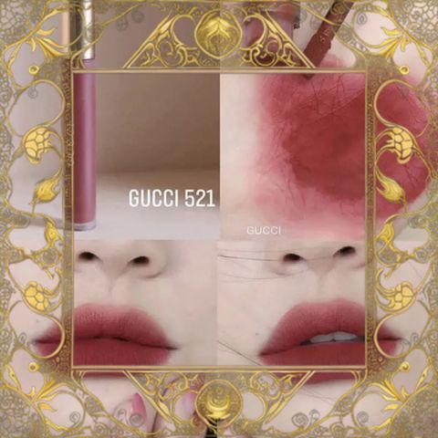 (Đẳng Cấp) [ không hộp ] Son Kem Gucci Liquid Matte 521 Nellie Cherrie Màu Đỏ Gạch Nhập Khẩu