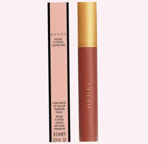 (Cao Cấp) [ không hộp ] Son Kem Lì Gucci Rouge Liquid Matte 505 Janet Rust Màu Đỏ Đất Nhập Khẩu Đầy Đủ