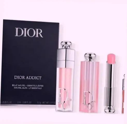 (Cao Cấp) [ không hộp ] Set Son Dưỡng Dior Addict Natural Glow Lip Essentials 3 Món Nội Địa Đầy Đủ