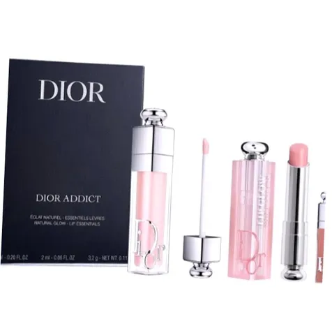 (Loại Tốt) Set Son Dưỡng Dior Addict Natural Glow 3 Món Cao Cấp Đầy Đủ
