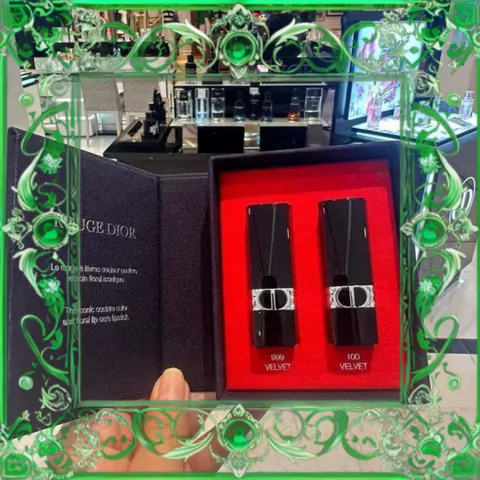 (Bản Mới) Set Son Dior Rouge 999 & 100 Mini 1.5g 341602 Chính Hãng