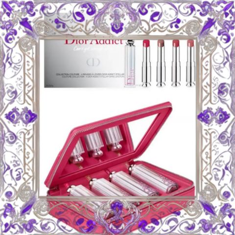 (Đẳng Cấp) Set Son Dior Addict Can't Get Enough Shine 4 Màu Sang Trọng Kèm Túi Mỹ Phẩm Tỏa Sáng Cho Bạn Nữ Cá Tính Đầy Đủ