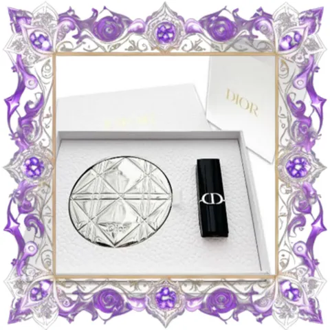 (Loại Tốt) Set 3 Món Dior Son Lipstick 720 Icone Satin Màu Hồng Gỗ Đậm & Gương Trang Điểm Pocket Mirror Màu Bạc Bộ Làm Đẹp Sang Trọng Chính Hãng