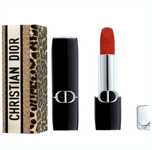 (Hàng Chất) [ tester ] Son Dior 777 Fahrenheit Velvet Finish Màu Đỏ Cam (Vỏ Beo) Hàng Chuẩn Mẫu Mới