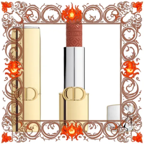 (Cao Cấp) Son Dior Rouge Dior Lipstick Limited Edition Golden Case 188 Velvet Màu Cam Đất 348385 Nội Địa