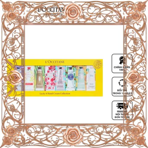 (Bản Mới) Set 8 Kem Dưỡng Da Tay L'Occitane Hương Thiên Nhiên Thư Giãn Lavender, Rose, Almond, Shea Butter, Cherry Blossom, Citrus, Verbena, Cocoa Hàng Chuẩn
