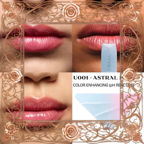 (Loại Tốt) Son Dưỡng Prada Beauty Moisturizing Lip Balm U001 Astral Pink Màu Hồng 3.8g Hàng Chuẩn