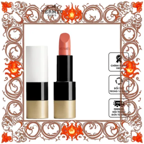 (Cao Cấp) [ nobox ] Son Hermes Rouge À Lèvres Satin 16 Beige Tadelakt màu cam đất Hàng Chuẩn