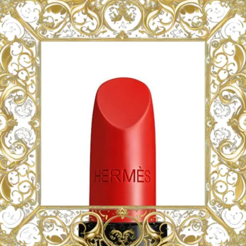 (Cao Cấp) [ tester ] Son Rouge Hermès Satin màu 75 Rouge Amazone đỏ thuần Đầy Đủ
