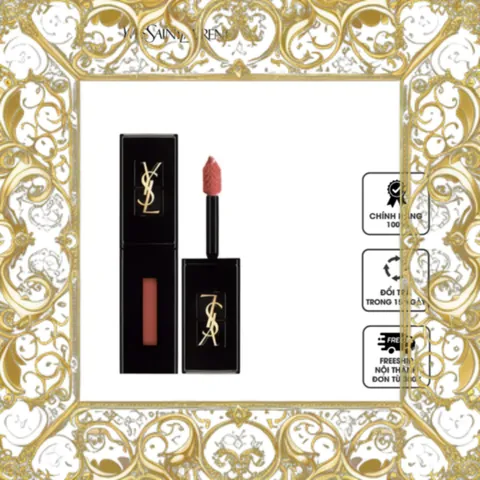 (Hàng Chuẩn) Son kem YSL Vinyl Cream Lip Stain 610 Nude Champion 356993 Hàng Chuẩn