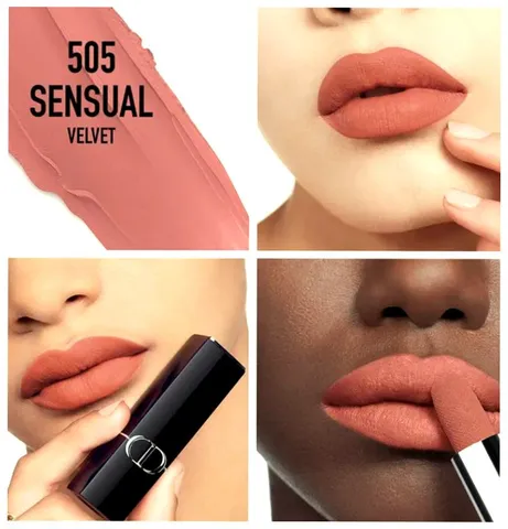 (Nhập Khẩu) [ nobox ] Son Dior Rouge Dior Couture Lipstick Velvet Finish 505 Sensual Màu Hồng Nude Mẫu Mới Nhập Khẩu