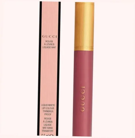 (Hàng Chất) [ nobox ] Son Kem Lì Gucci Rouge Liquid Matte 413 Cornelia Pink Màu Hồng Khô Mẫu Mới Nhập Khẩu