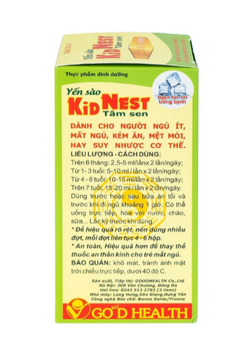 Giúp bồi bổ sức khỏe cho trẻ Yến sào Kid Nest Tâm Sen (150ml)
