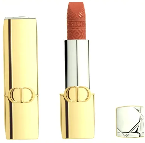 (Hàng Chất) [ nobox ] Son Dior Rouge Dior Lipstick Limited Edition Golden Case 188 Velvet Màu Cam Đất 361087 Chính Hãng Nhập Khẩu