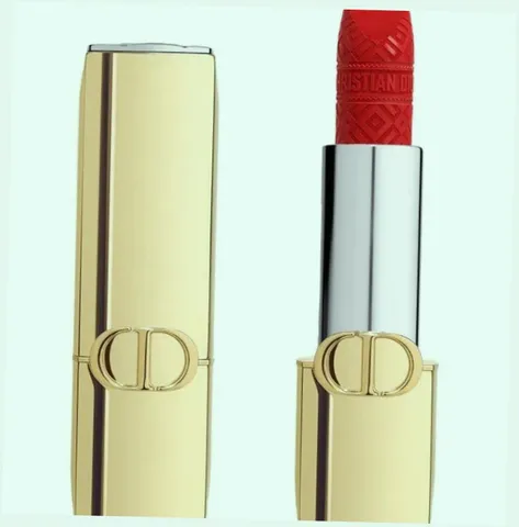 (Hàng Chất) Son Lì Dior Rouge Lipstick Limited Edition Golden Case 999 Velvet Finish Màu Đỏ Tươi 361116 Chính Hãng Đầy Đủ